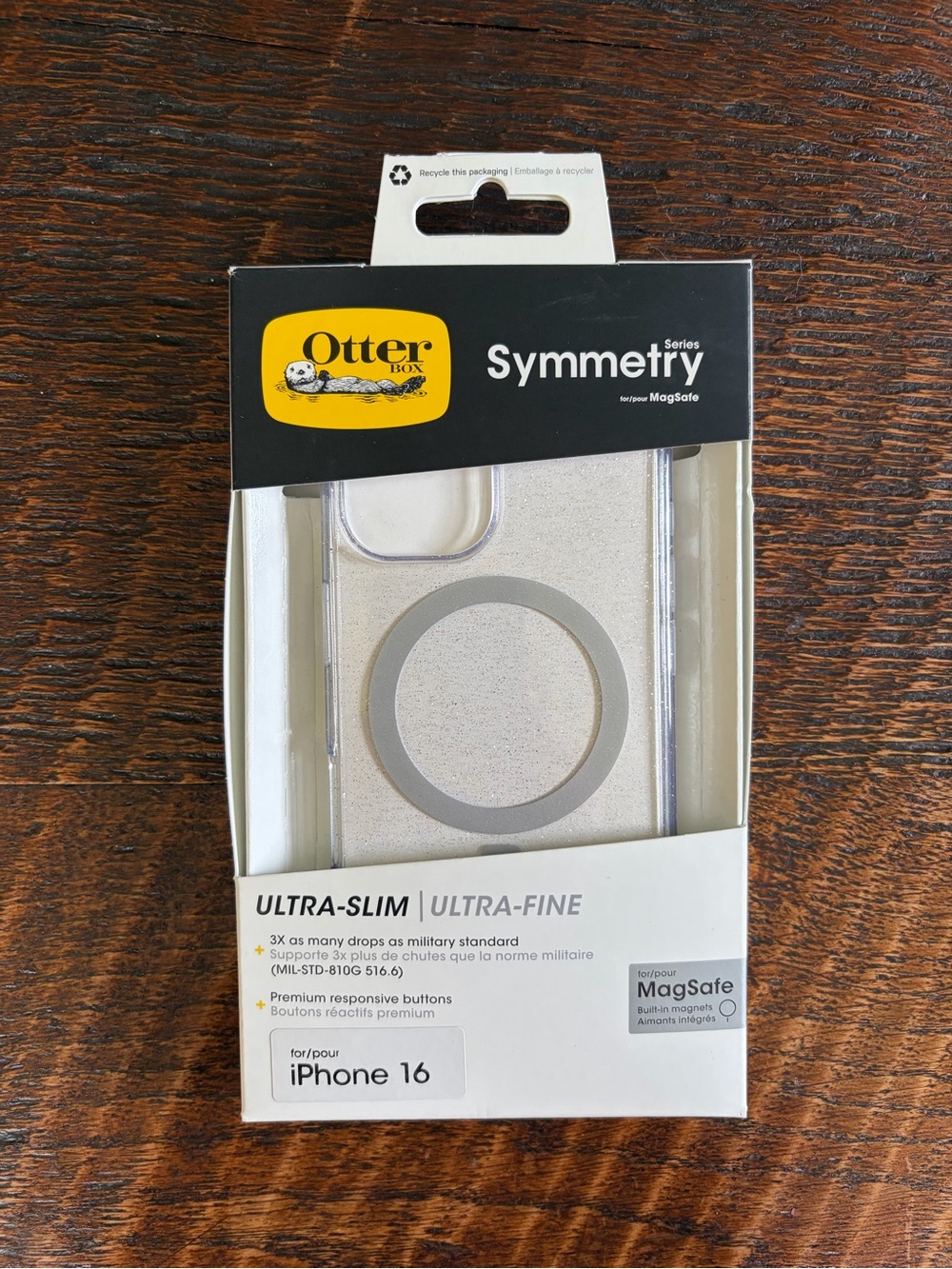 OtterBox Symmetry Series Clear Case with MagSafe for iPhone 16 - Clear